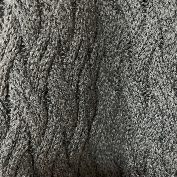 NEW Jeanne Pierre Charcoal Cotton Cable Sweater M - Picture 7 of 7